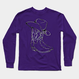 Western Era - Cowboy Boots and Hat Long Sleeve T-Shirt